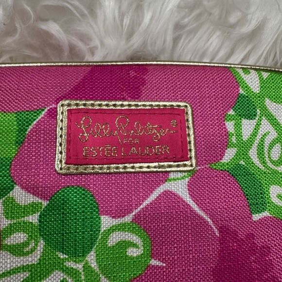 Lilly Pulitzer Cosmetic Bag Set - Pink and Blue Floral - Picture 4 of 10